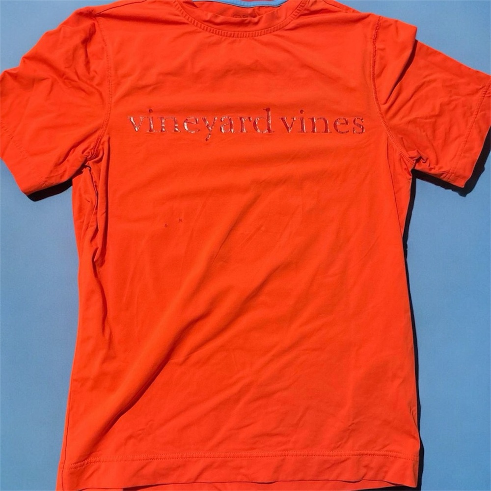 Vineyard Vines Men's Vibrant Orange Tee